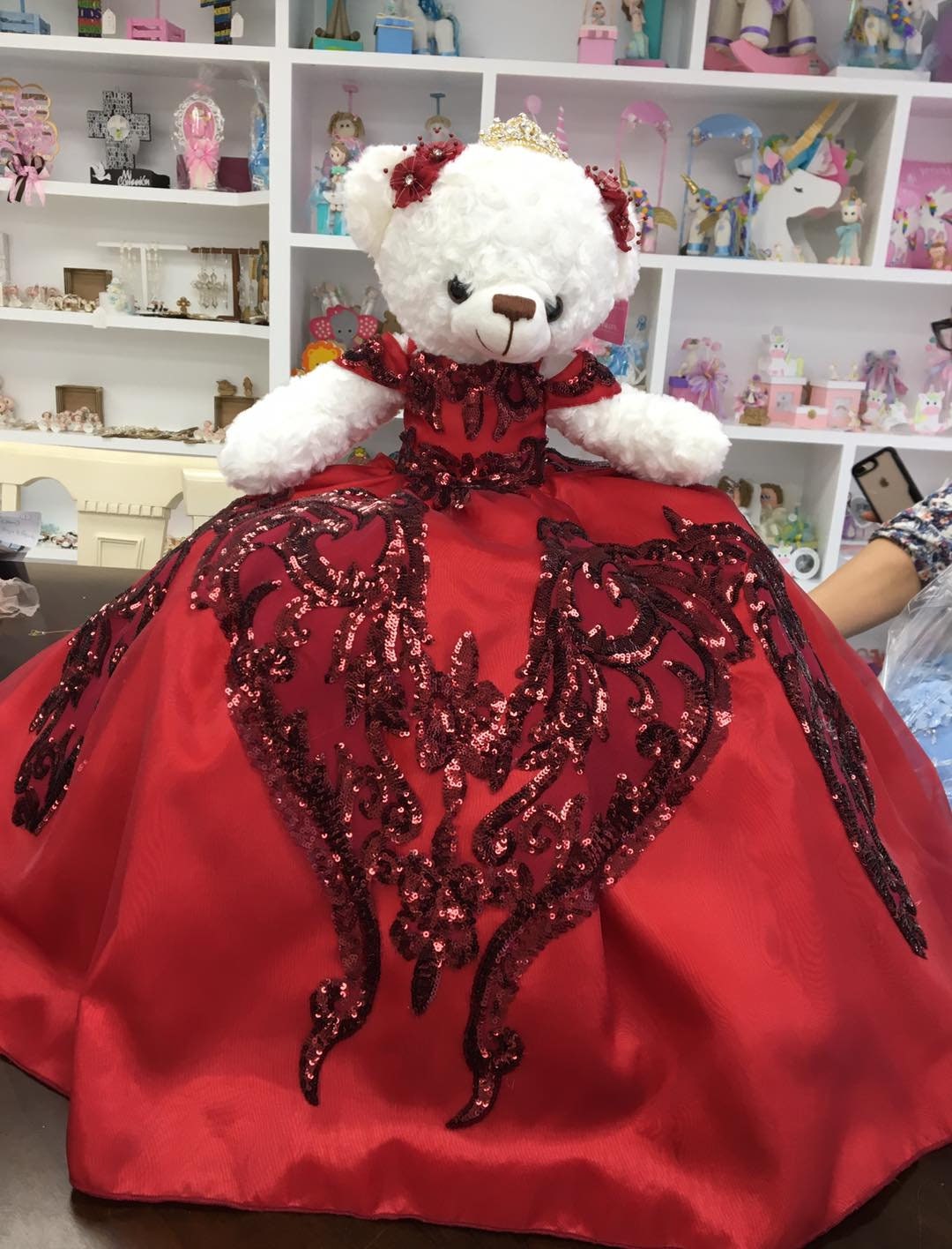 Personalized Quinceanera Teddy Bear Dress, Custom made Teddy Bear Dress, Includes Custom made Dress and Bear271