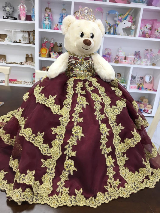 Personalized Quinceanera Teddy Bear Dress, Custom made Teddy Bear Dress, Includes Custom made Dress and Bear268