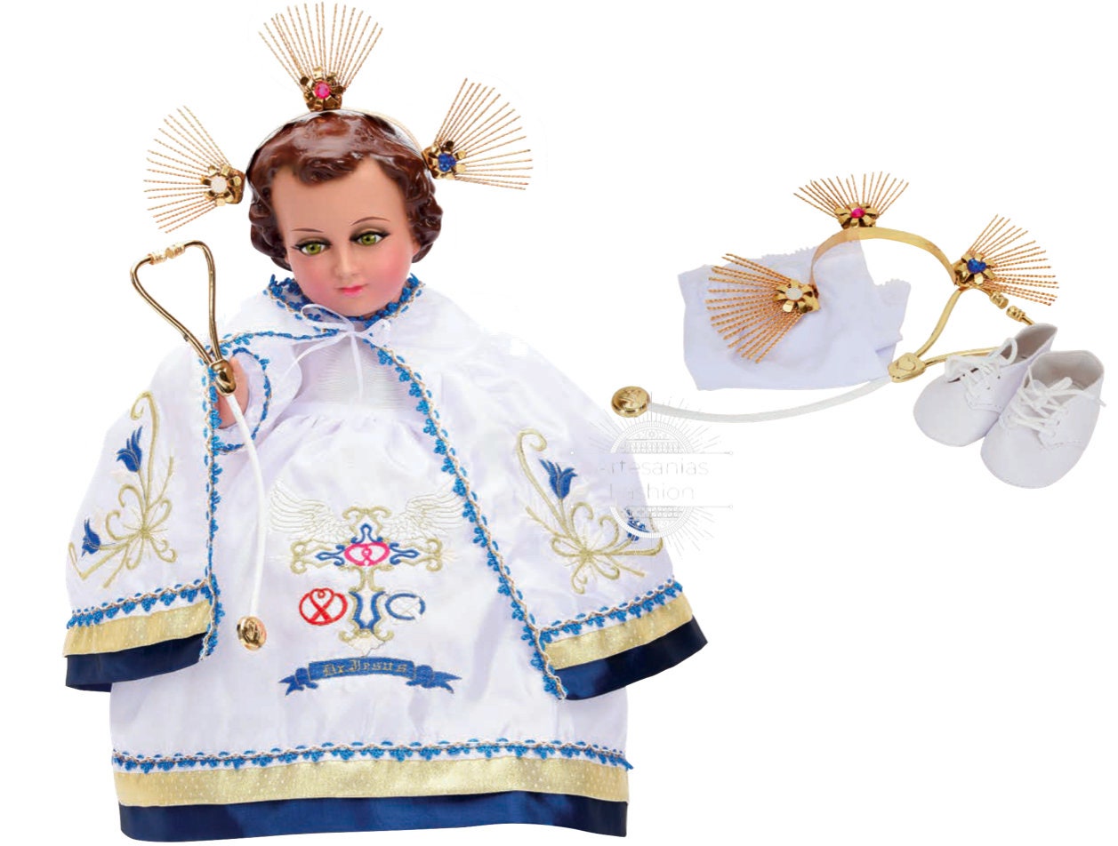 Trajecito de Rey de la Salud para Niño Dios con accesorios Incluidos/Baby Jesus Outfit/ Ropon de Nino Dios/Traje para Nino Dios14