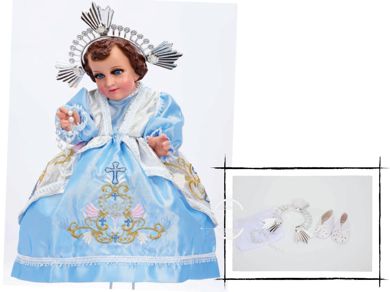 Trajecito Niño Dios del Rosario Nino Dios del Rosario Niño Dios con accesorios Incluidos/Baby Jesus Outfit39