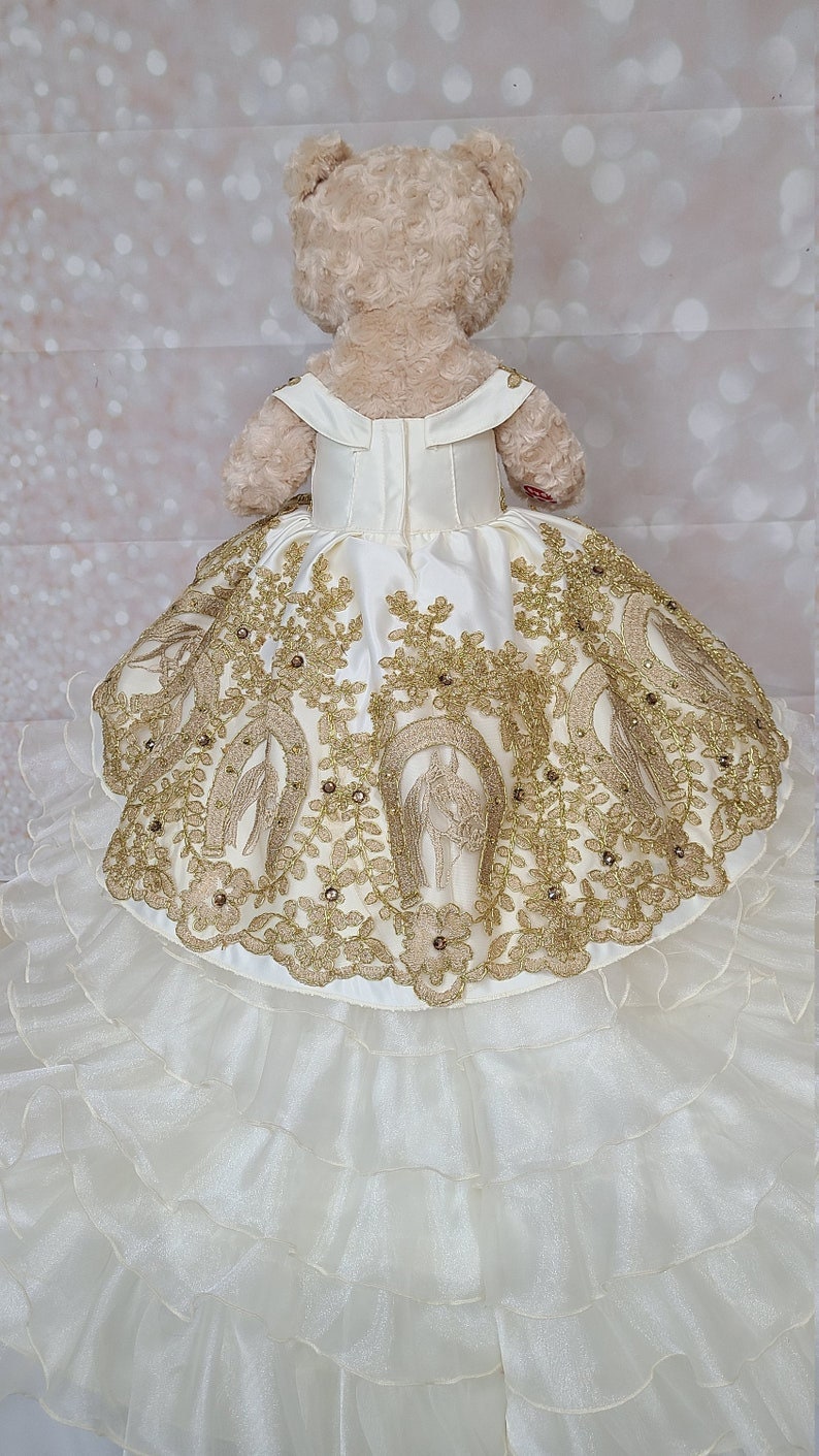 Personalized Quinceanera Teddy Bear Dress, Custom made Teddy Bear Dress, Includes Custom made Dress and Bear465