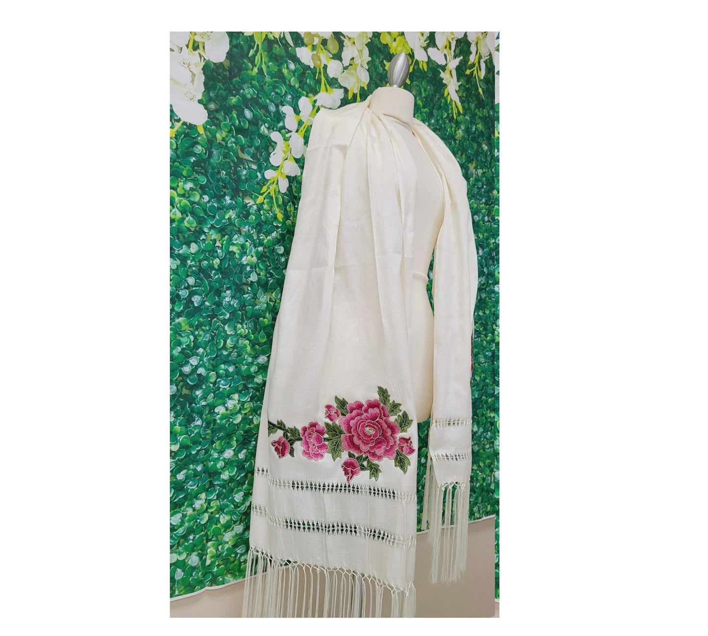 Reboso Shawl Rebozo Mexicano Mexican Wrap reboso de tela bordada fashion shawl, Floral Shawl Wrap embroidered178