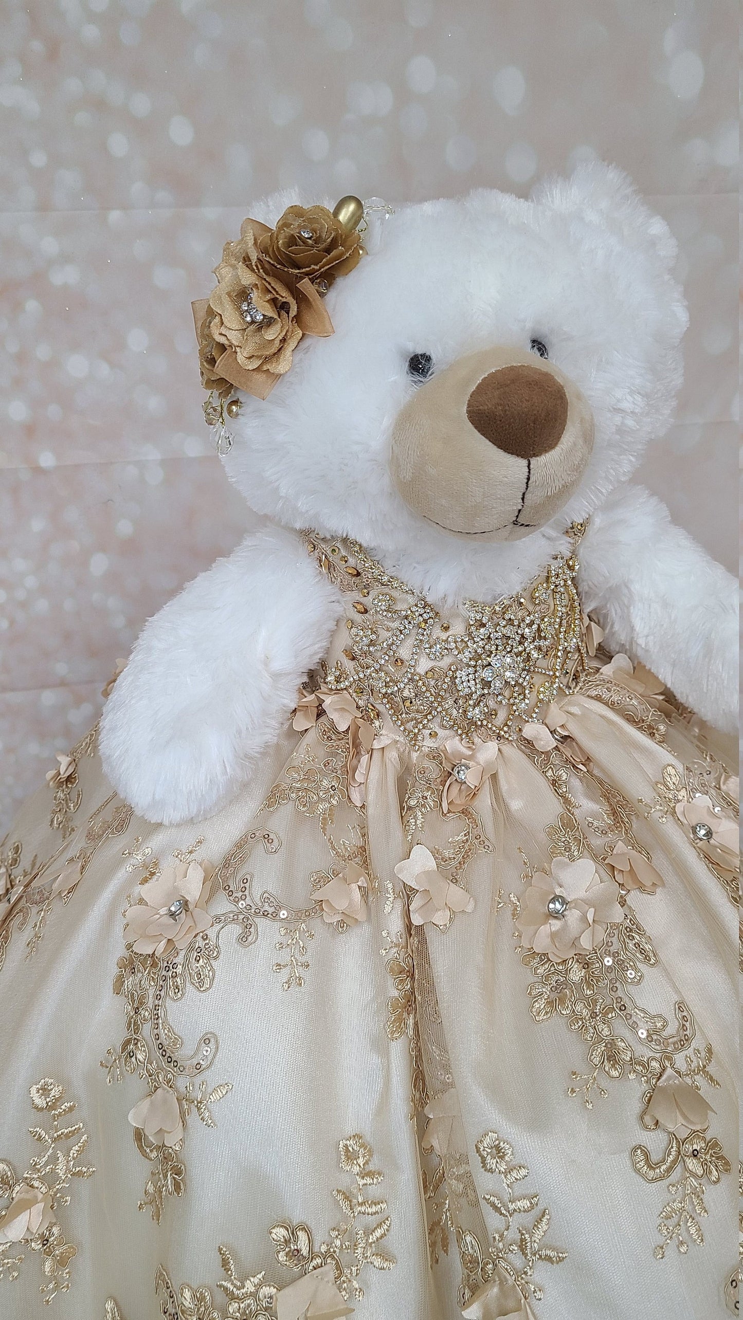 Personalized Quinceanera Teddy Bear Dress, Custom made Teddy Bear Dress, Includes Custom made Dress and Bear497