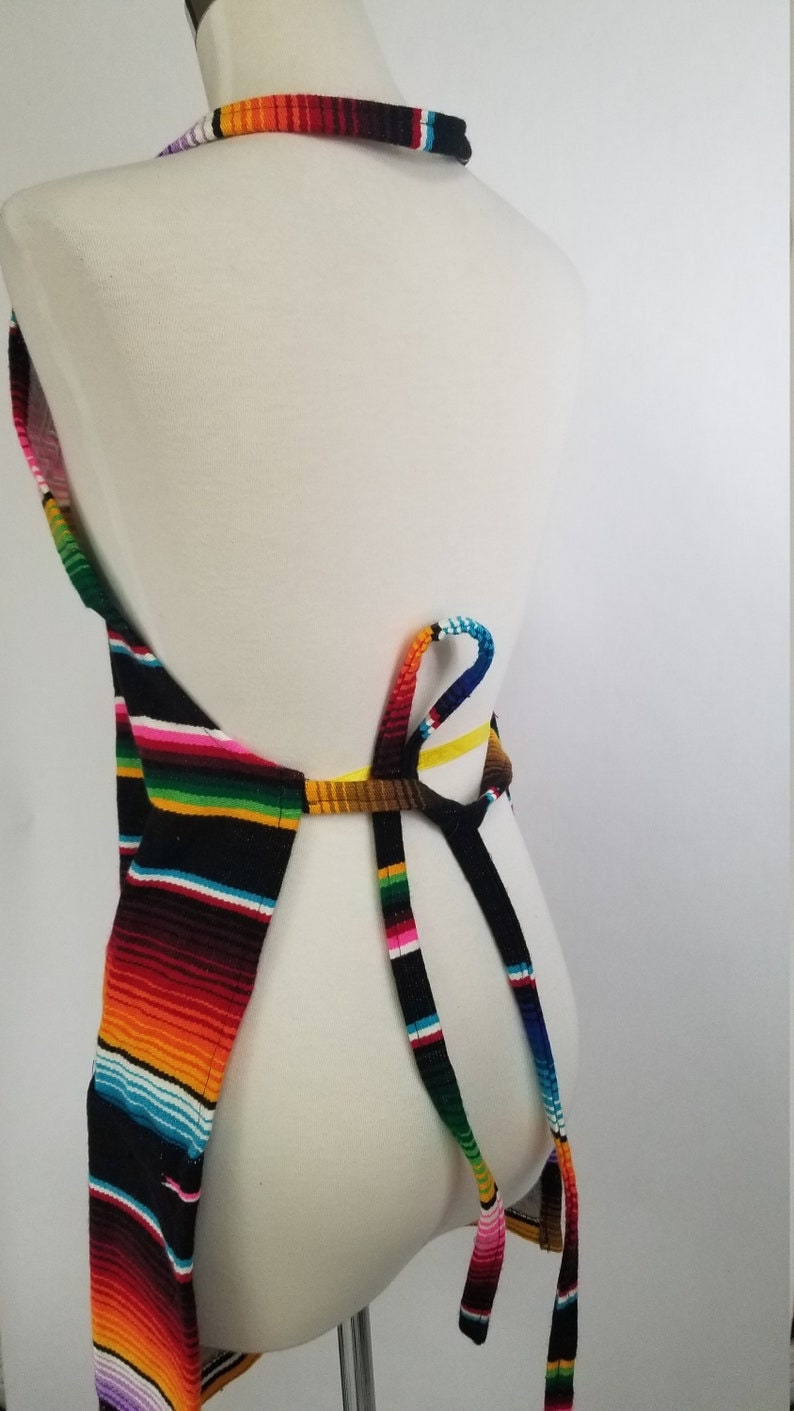 Mandil tradicional Mexicano, Traditional Sarepe Apron Delantal Sarape Custom Apron, Custom Mexican Apron40