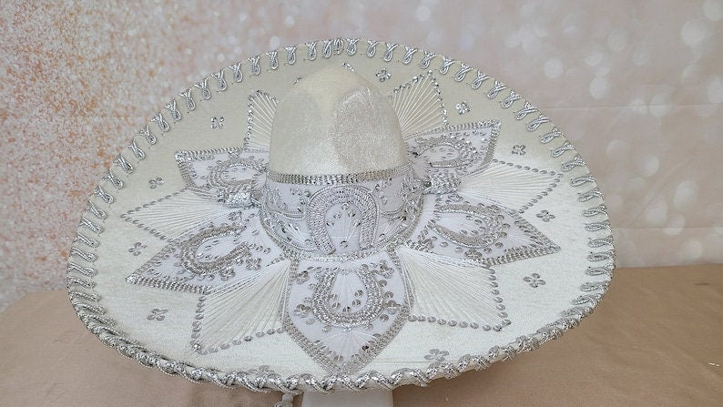 Sombrero de Charro, Sombrero Charro para adulto, Charro hat, Charro accesories, Charros, Sombrero, Flower Charro Hat104