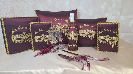 Set de Cojines para Quinceanera/Custom made Pillow Set/ Set de Cojines para Quinceanera Custom Sweet Sixteen Set Quinceanera Pillow Set102