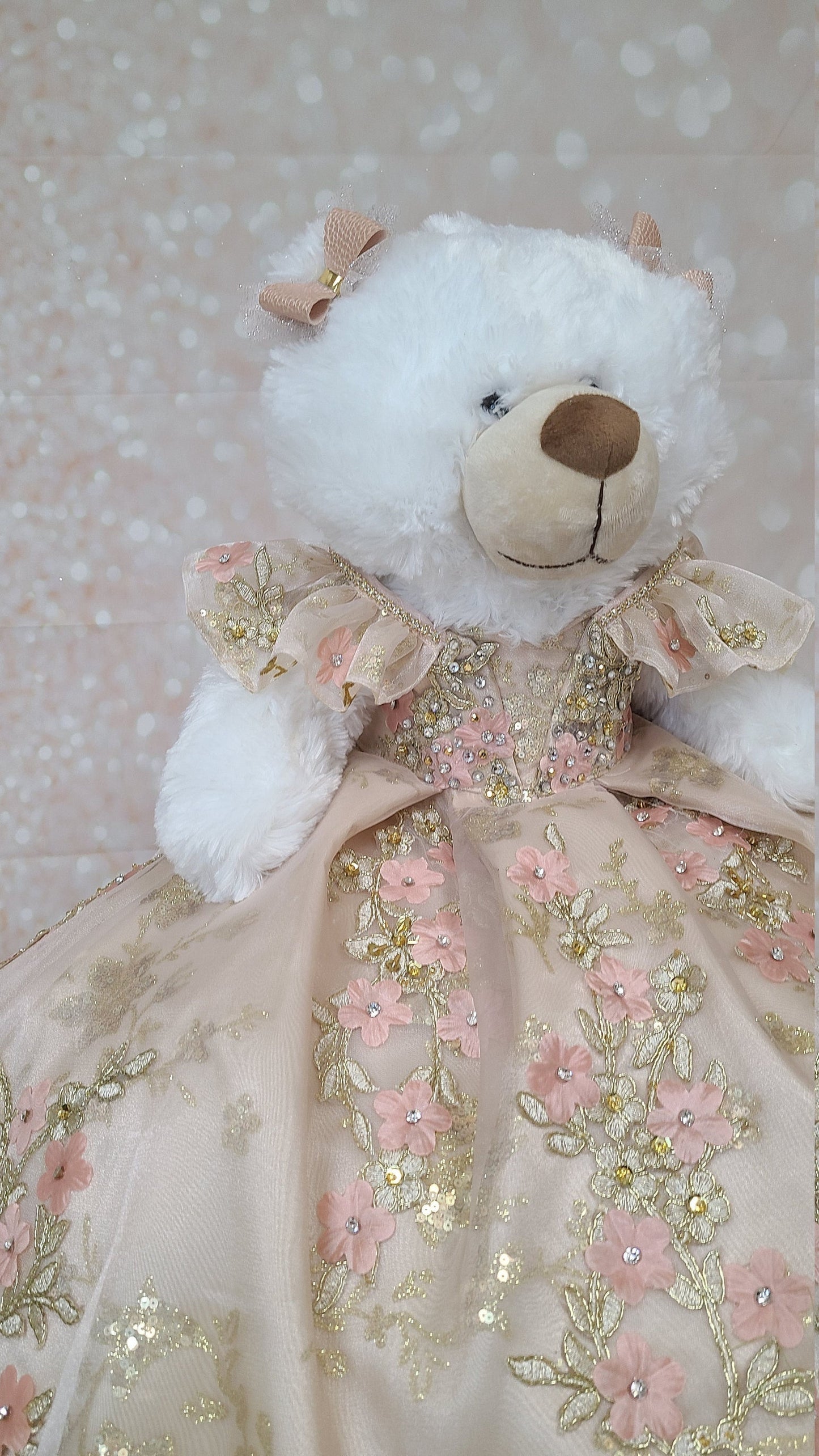 Personalized Quinceanera Teddy Bear Dress, Custom made Teddy Bear Dress, Includes Custom made Dress and Bear453