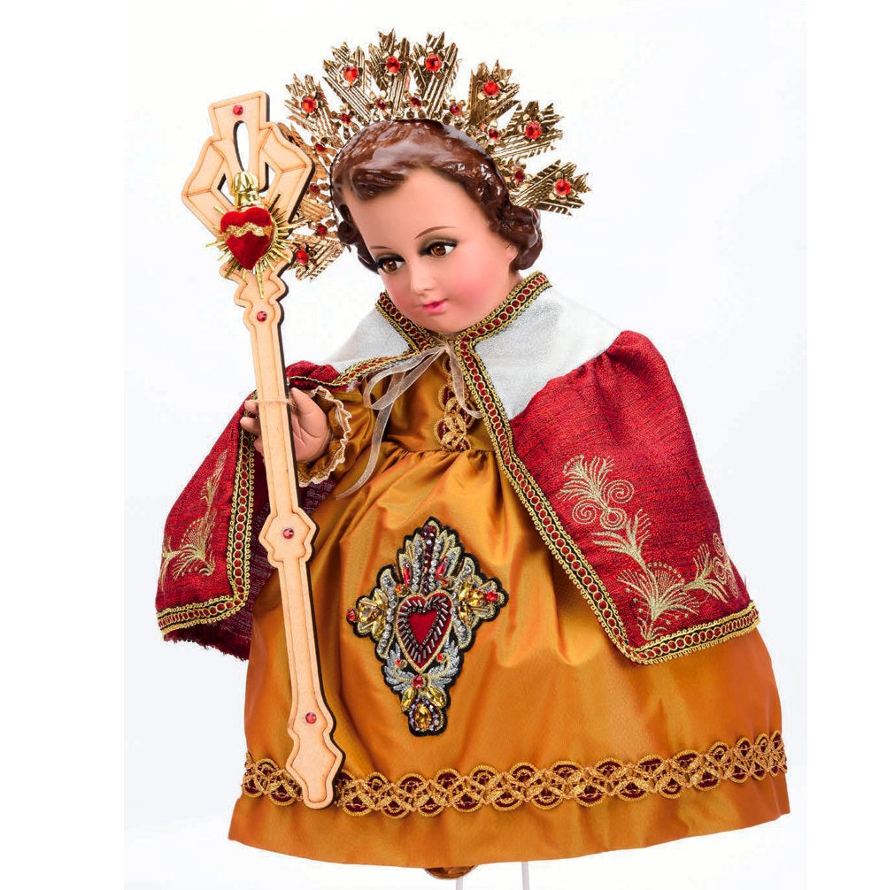 Trajecito de Nino del Sagrado Corazón Fino para Nino Dios con accesorios Incluidos/Baby Jesus Outfit/Ropon de Nino Dios/Traje para Nino Dios90