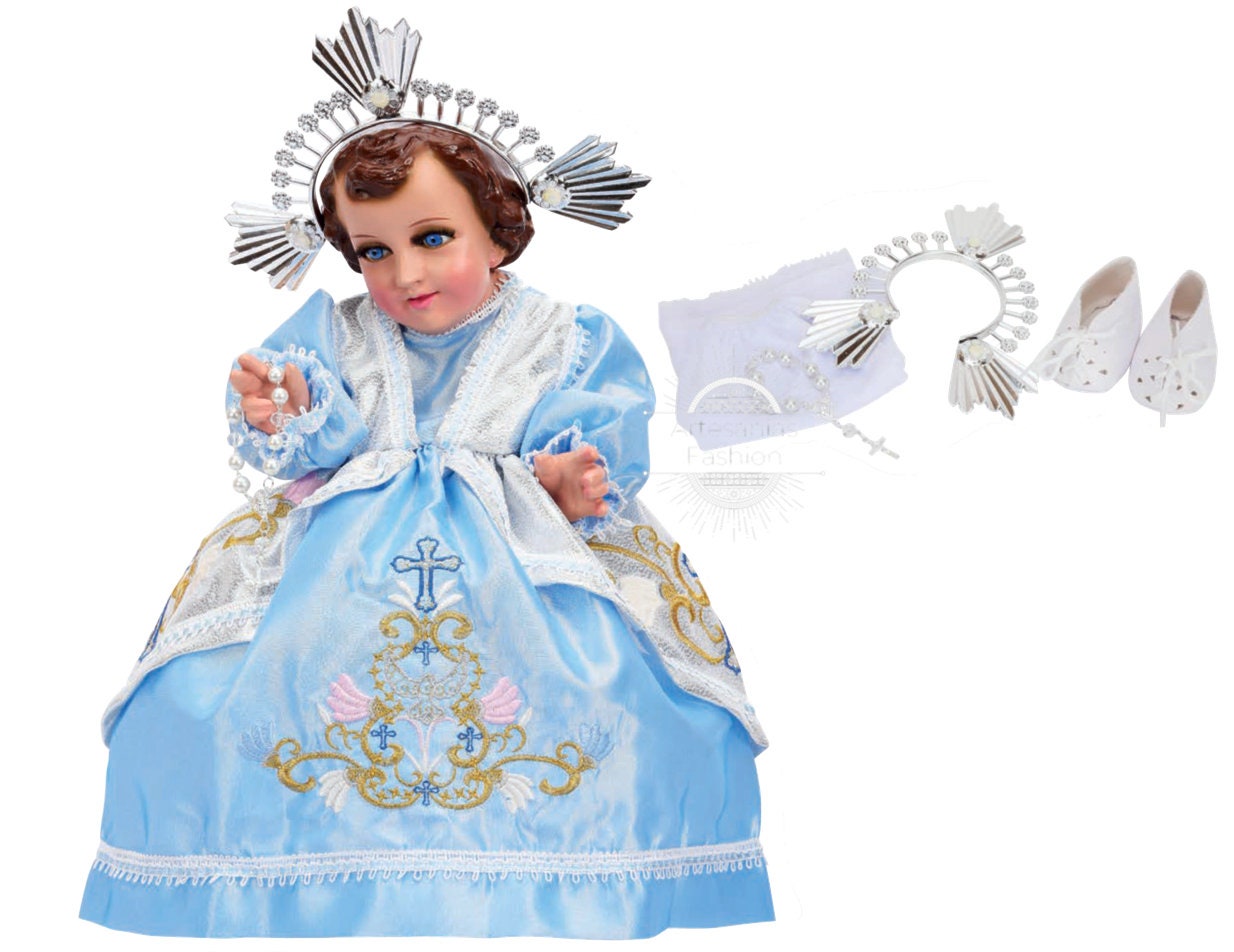 Trajecito Niño Dios del Rosario Nino Dios del Rosario Niño Dios con accesorios Incluidos/Baby Jesus Outfit39