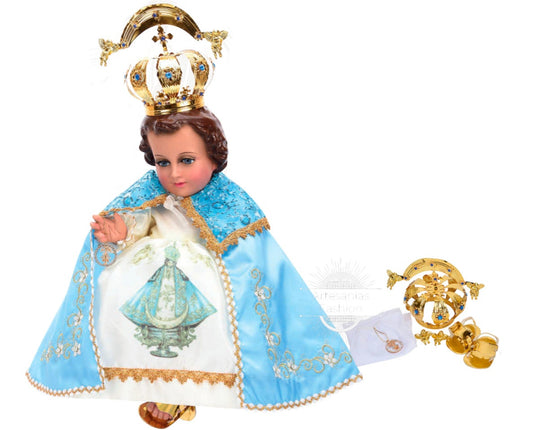 Trajecito de Virgen San Juan de los Lagos para Nino Dios con accesorios Incluidos/Baby Jesus Outfit/ Ropon de Nino Dios/Traje para Nino Dios103