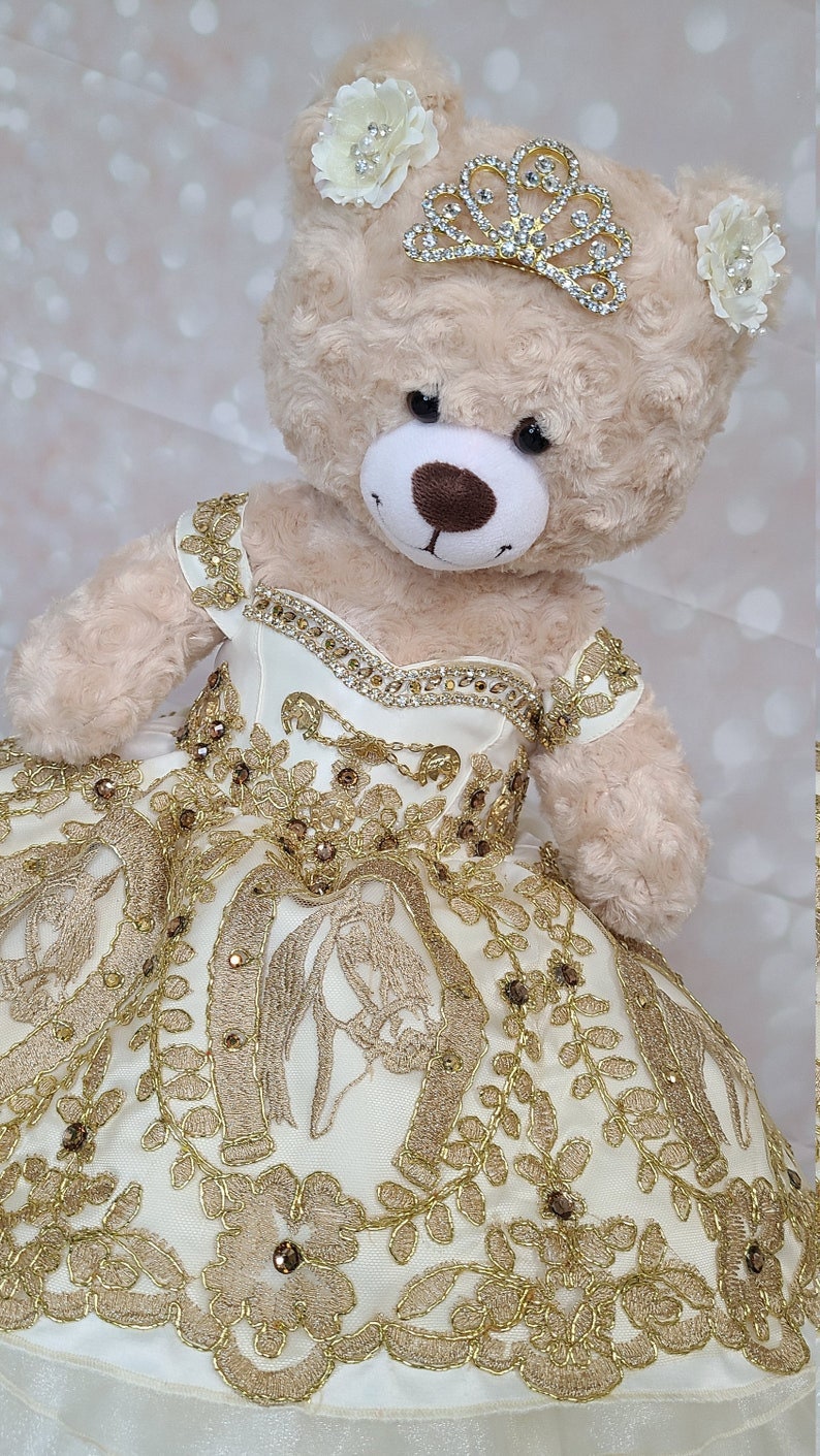 Personalized Quinceanera Teddy Bear Dress, Custom made Teddy Bear Dress, Includes Custom made Dress and Bear465
