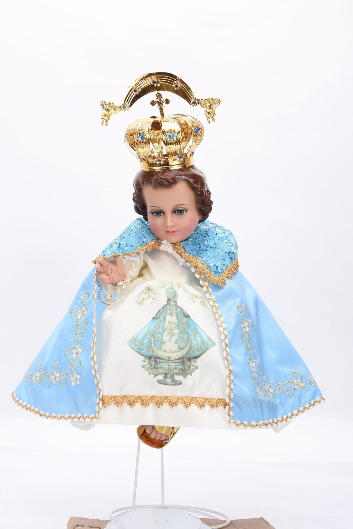 Trajecito de Virgen San Juan de los Lagos para Nino Dios con accesorios Incluidos/Baby Jesus Outfit/ Ropon de Nino Dios/Traje para Nino Dios103