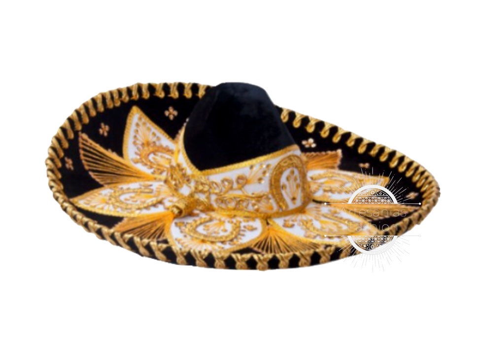 Sombrero de Charro, Sombrero Charro para adulto, Charro hat, Charro accesories, Charros, Sombrero, Flower Charro Hat188