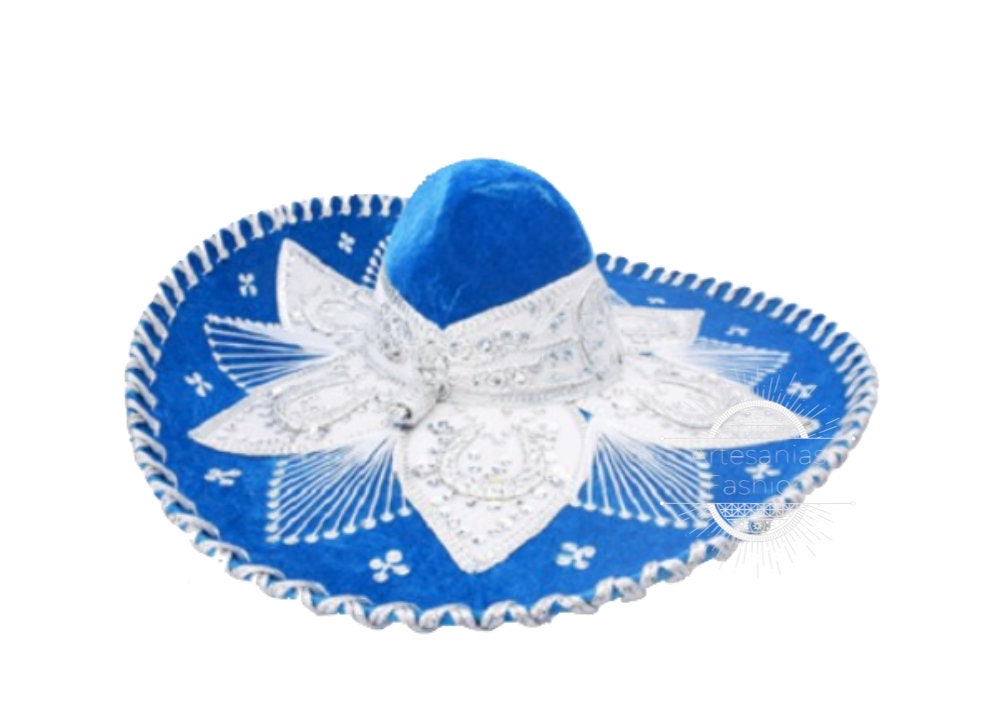 Sombrero de Charro, Sombrero Charro para adulto, Charro hat, Charro accesories, Charros, Sombrero, Flower Charro Hat186