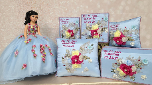 Set de Cojines para Quinceanera/Custom made Pillow Set/ Set de Cojines para Quinceanera Custom Sweet Sixteen Set Quinceanera Pillow Set511