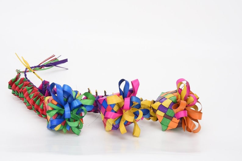 Woven Ornaments-Christmas-Handmade-Palm Leaf-Boho-Fiesta Christmas Tree-Decor Christmas Mexican Christmas Ornaments176