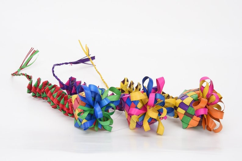 Woven Ornaments-Christmas-Handmade-Palm Leaf-Boho-Fiesta Christmas Tree-Decor Christmas Mexican Christmas Ornaments176