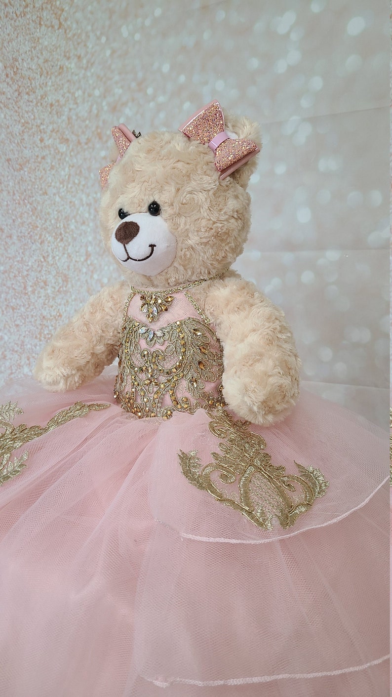 Personalized Quinceanera Teddy Bear Dress, Custom made Teddy Bear Dress, Includes Custom made Dress and Bear452