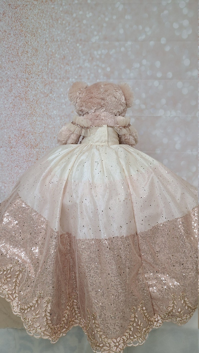 Personalized Quinceanera Teddy Bear Dress, Custom made Teddy Bear Dress, Includes Custom made Dress and Bear449