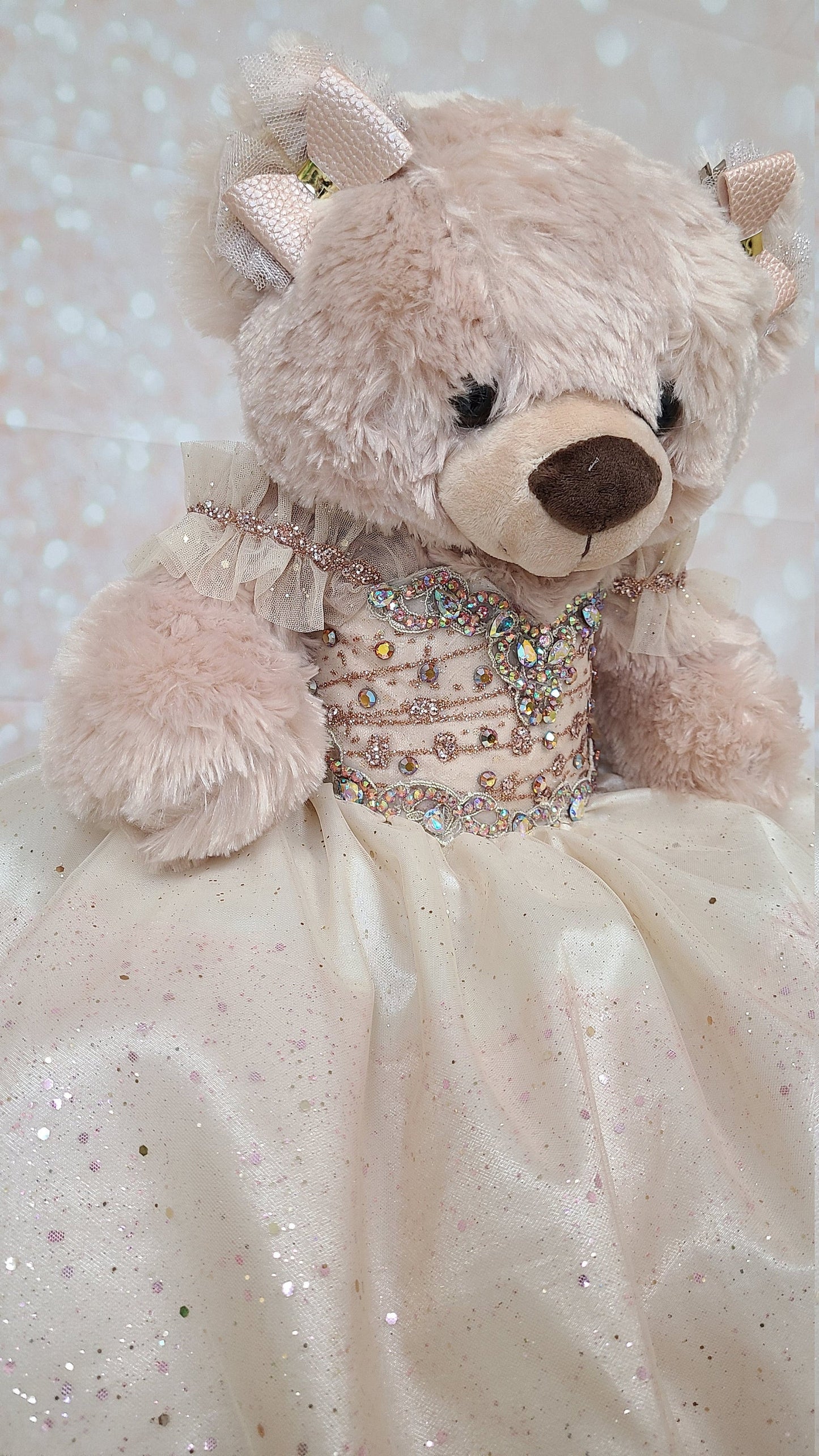 Personalized Quinceanera Teddy Bear Dress, Custom made Teddy Bear Dress, Includes Custom made Dress and Bear449