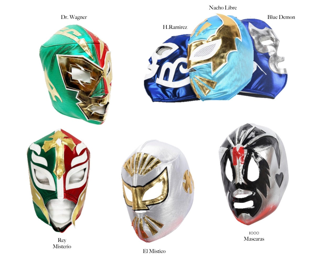 Men and Children wrestling Masks, mascaras de pelea para Nino y aduluto131