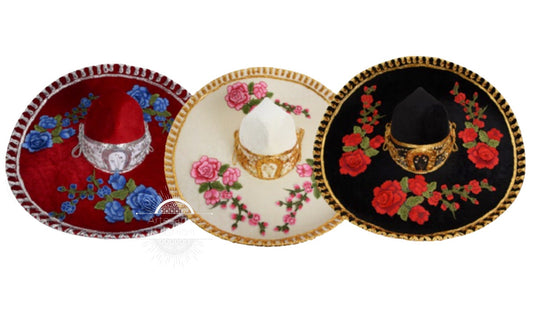 Sombrero de Charro, Sombrero Charro para adulto, Charro hat, Charro accesories, Charros, Sombrero, Flower Charro Hat144
