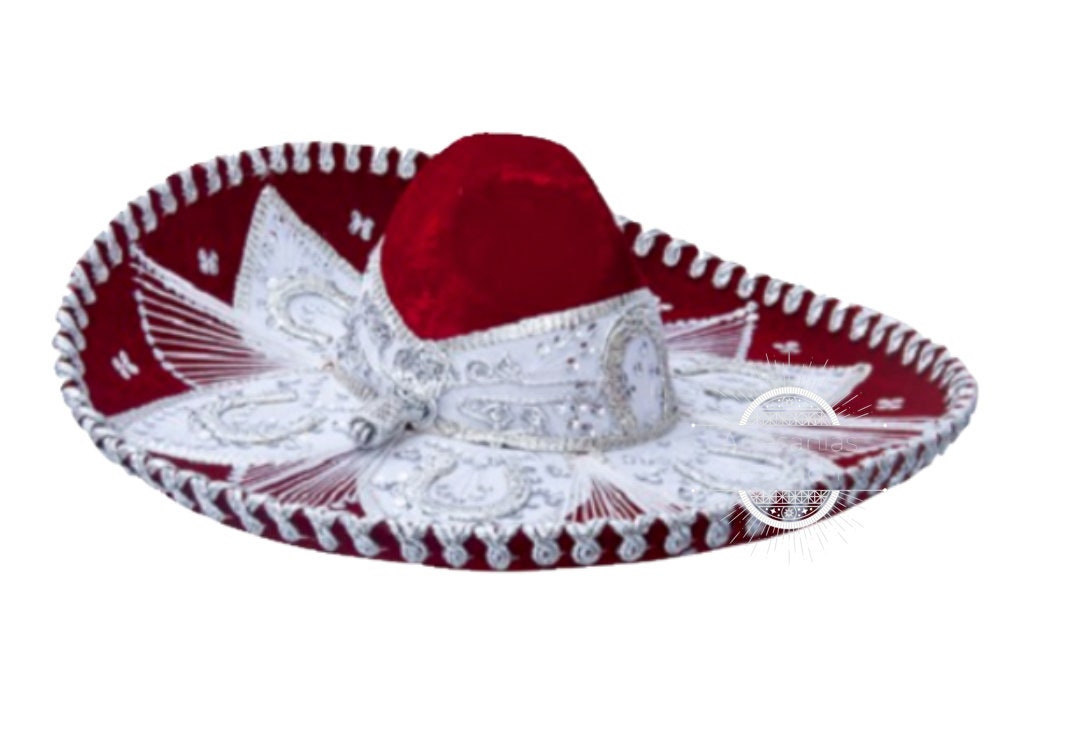 Sombrero de Charro, Sombrero Charro para adulto, Charro hat, Charro accesories, Charros, Sombrero, Flower Charro Hat187