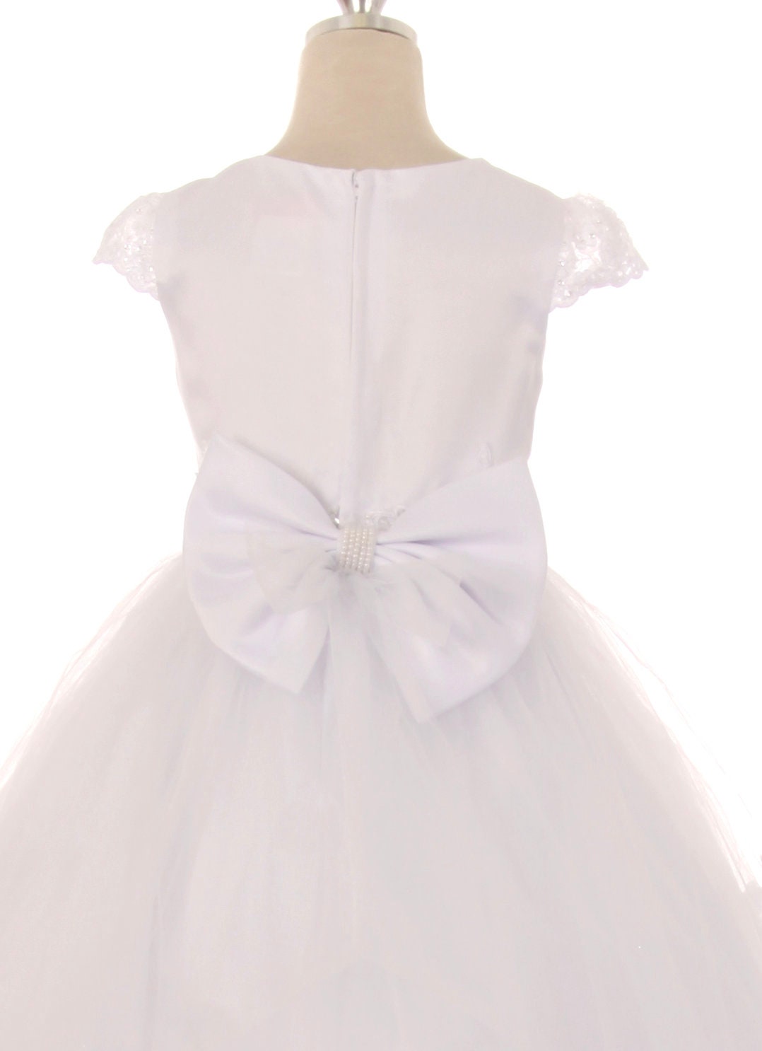 First Communion Dress/Vestido de Primera Communion/First Communion Dress with Lace White Flower Girl Communion Gown | Holy Communion Dress246