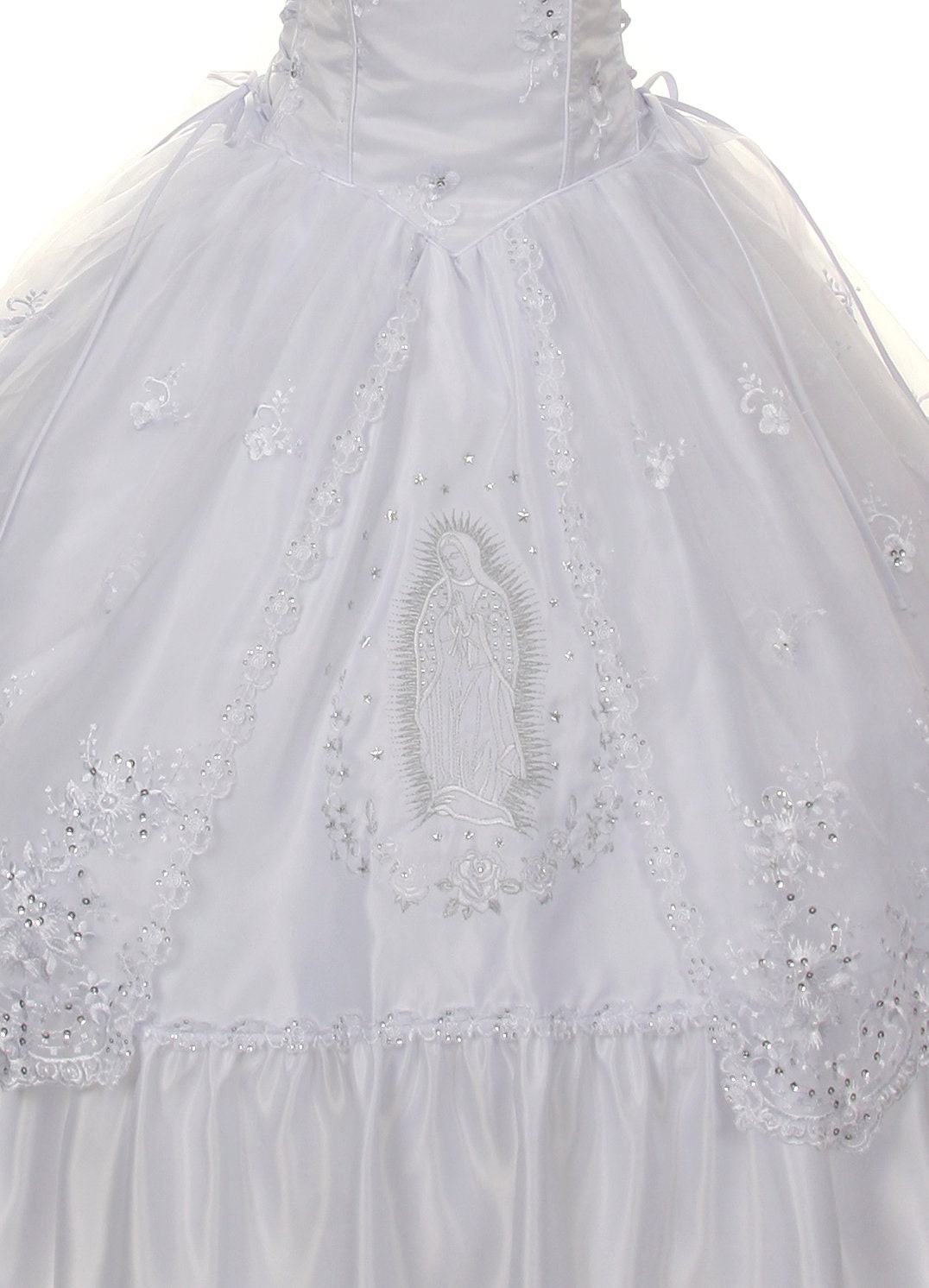 First Communion Dress/Vestido de Primera Communion/First Communion Dress with Lace White Flower Girl Communion Gown | Holy Communion Dress 4