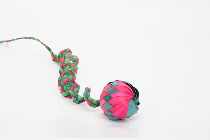 Woven Ornaments-Christmas-Handmade-Palm Leaf-Boho-Fiesta Christmas Tree-Decor Christmas Mexican Christmas Ornaments176