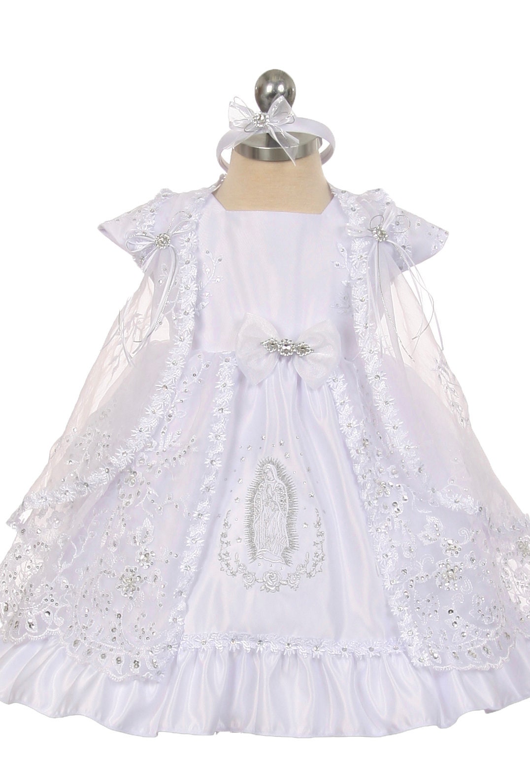 Christening Dress, Girls Complete Baptism Outfit Lace Baptism Dress, Lace Baby Girls Dress, Girls Lace Baptism Dresses240