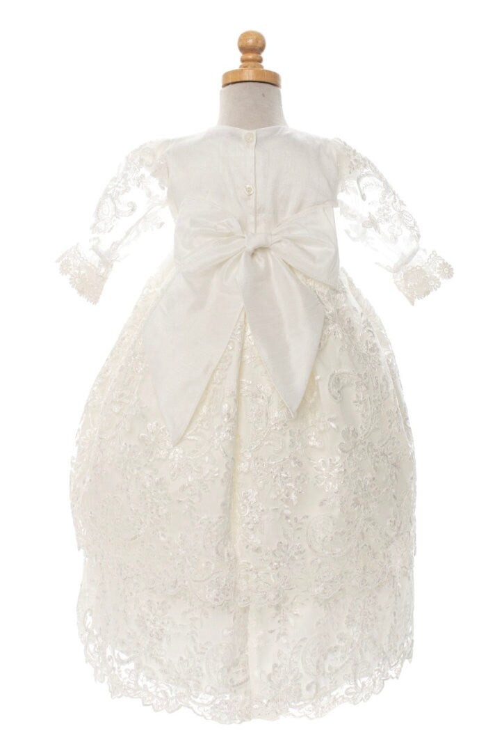 Christening Dress, Girls Complete Baptism Outfit Lace Baptism Dress, Lace Baby Girls Dress, Girls Lace Baptism Dresses122