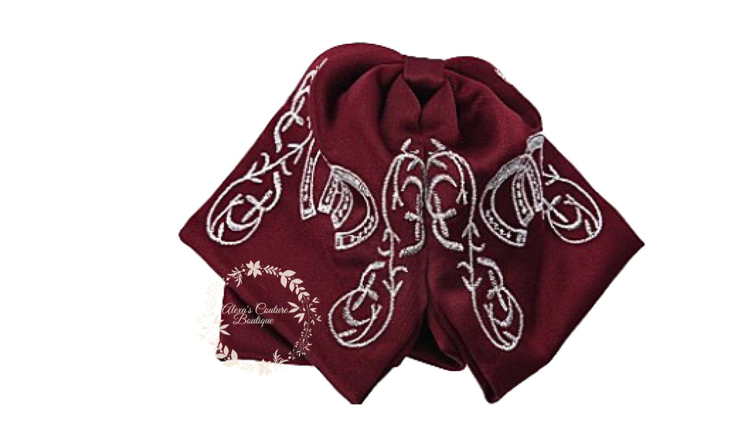 Kids Embroidered Charro Bow, Kids Mexican Bow, Charro, Bow Tie, Embroidery, Mariachi Accessories67