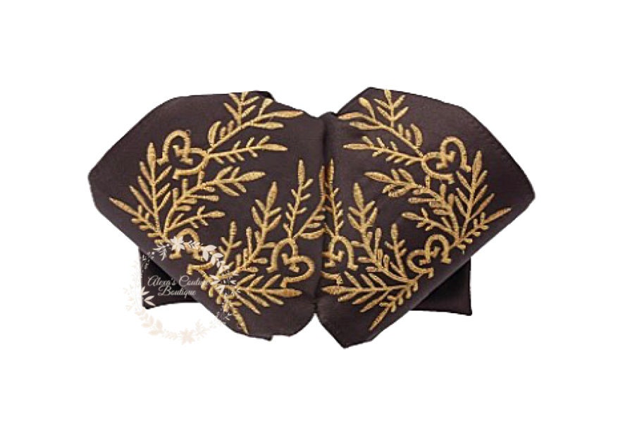 Embroidered Charro Bow for Adults, Mexican Bow for Adults, Charro, Bow Tie, Embroidery, Mariachi Accessories M4 97