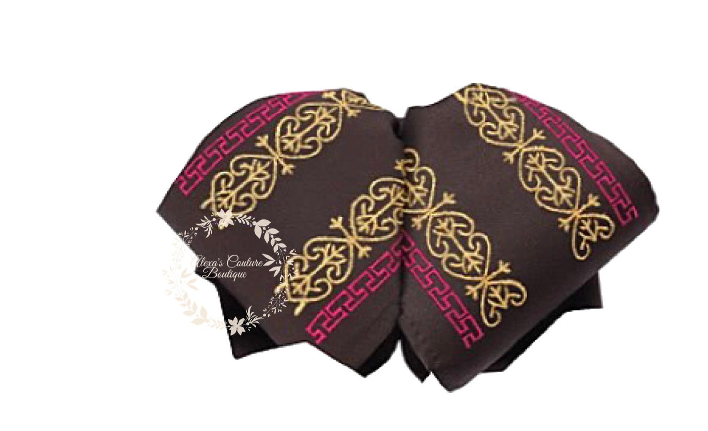 Embroidered Charro Bow for Adults, Mexican Bow for Adults, Charro, Bow Tie, Embroidery, Mariachi Accessories M4 228