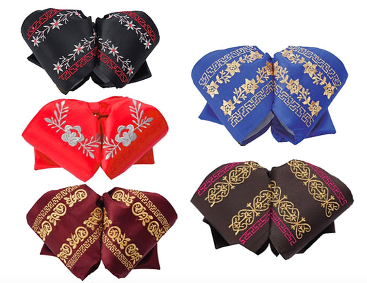 Embroidered Charro Bow for Adults, Mexican Bow for Adults, Charro, Bow Tie, Embroidery, Mariachi Accessories M4 228