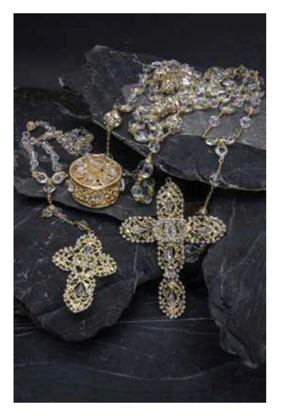 Set de Rosario, Arras y Lazo/Set of Rosary, Arras and Beautiful Wedding Lasso and Matching Rosary and Arras350