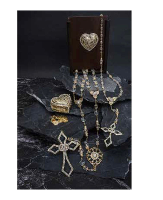 Set de Rosario, Arras y Lazo/Set of Rosary, Arras and Beautiful Wedding Lasso and Matching Rosary and Arras389