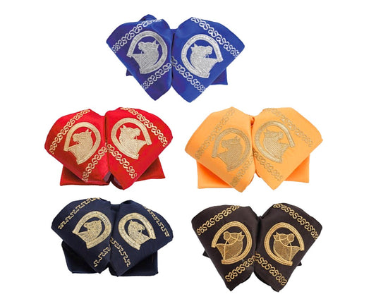 Embroidered Charro Bow for Adults, Mexican Bow for Adults, Charro, Bow Tie, Embroidery, Mariachi Accessories M4 101