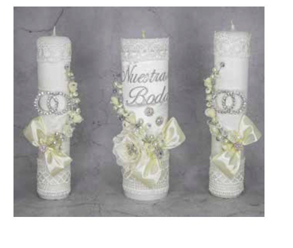 Wedding Unity Candle Set 3 piece Set, Vela para Boda de 3 Piezas67