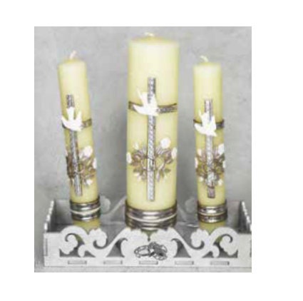 Wedding Unity Candle Set 3 piece Set, Vela para Boda de 3 Piezas364