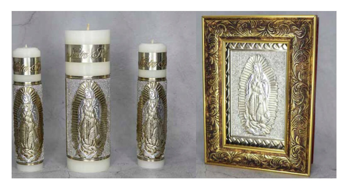 Wedding Unity Candle Set 3 piece Set, Vela para Boda de 3 Piezas36