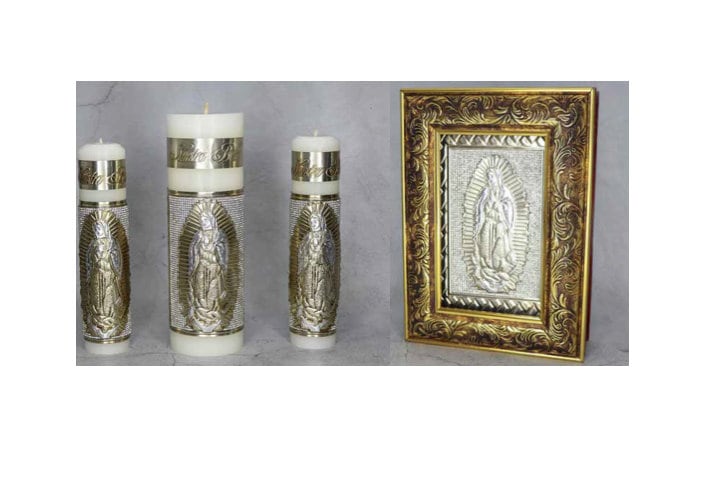 Wedding Unity Candle Set 3 piece Set, Vela para Boda de 3 Piezas36