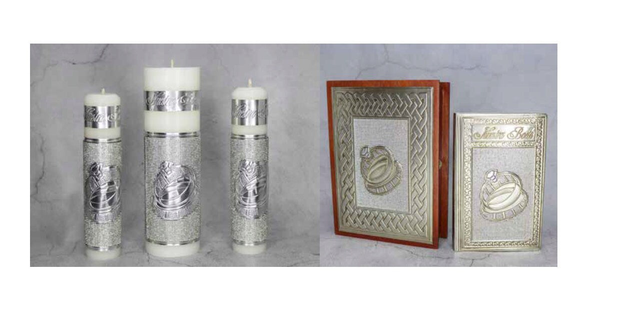 Wedding Unity Candle Set 3 piece Set, Vela para Boda de 3 Piezas400