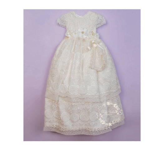 Christening Dress, Girls Complete Baptism Outfit Lace Baptism Dress, Lace Baby Girls Dress, Girls Lace Baptism Dresses194