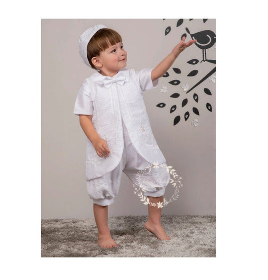 Peace Boy's Baptism/Christening Gown, Romper/Traje de Bautizo para Nino85