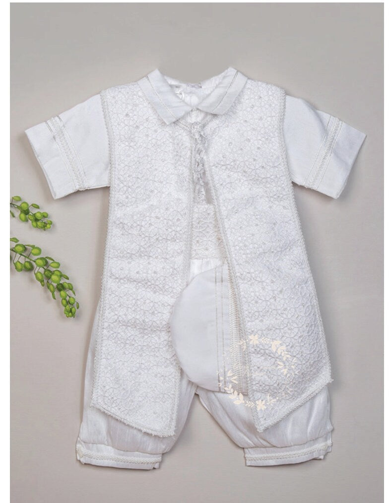 Peace Boy's Baptism/Christening Gown, Romper/Traje de Bautizo para Nino138