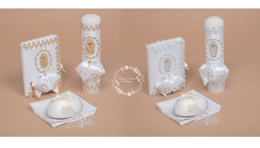 Baptism candle set/Baptism candle/vela para bautizo Baptism/Christening Candle Set/Vela De Bautizo241