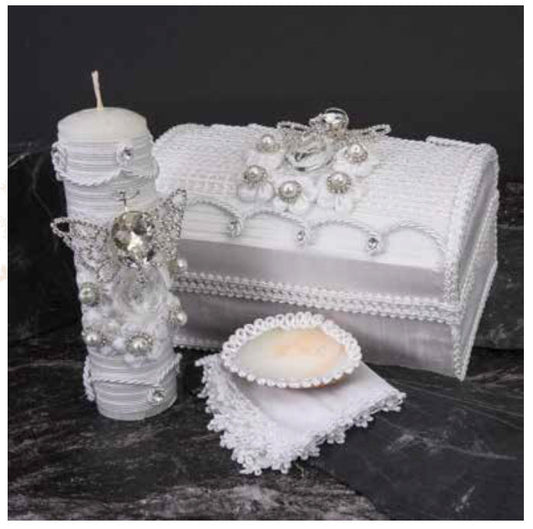 Baptism candle set/Baptism candle/vela para bautizo Baptism/Christening Candle Set/Vela De Bautizo164