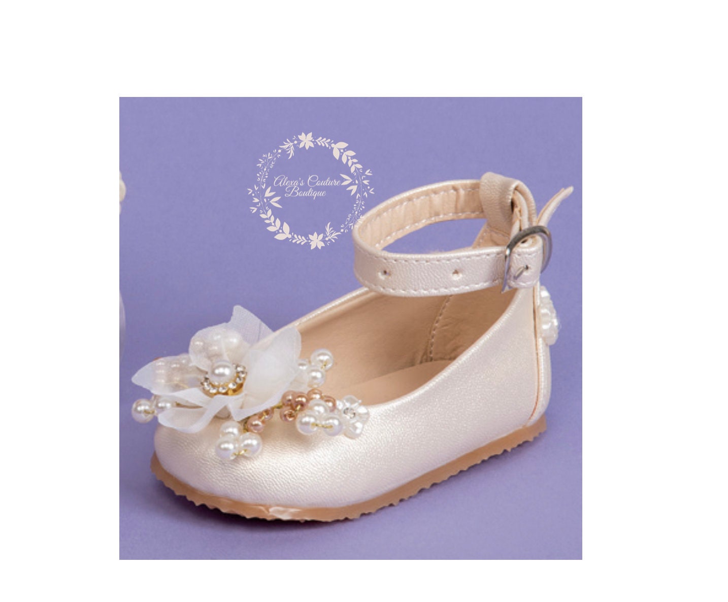 Baby Girl's Baptism Shoes with rhinestone/Zapato de Bautizo para Nina/ Girl Baptism Shoes White Christening, Baby Girl Shoes, White Shoes64